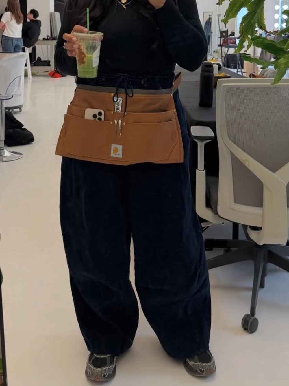 Needles Navy Wide-Leg Pants - Picture 3 of 3